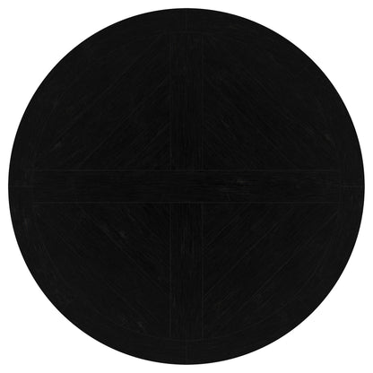 Coaster Furniture Florence 115530 Round 60-inch Pedestal Base Dining Table - Black IMAGE 4