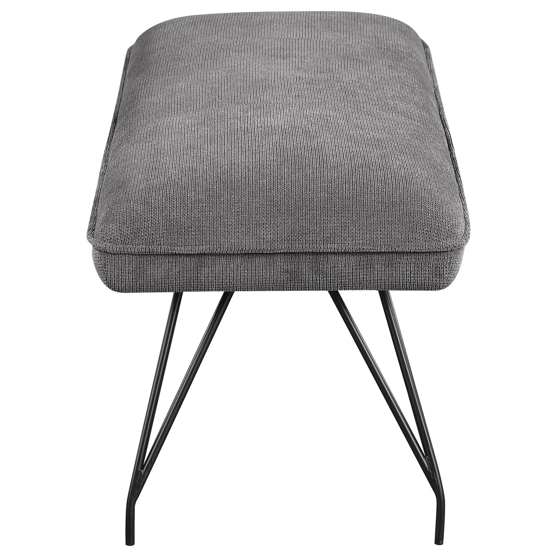 Coaster Furniture Dodson 108487 Fabric Upholstered Dining Bench - Grey IMAGE 4