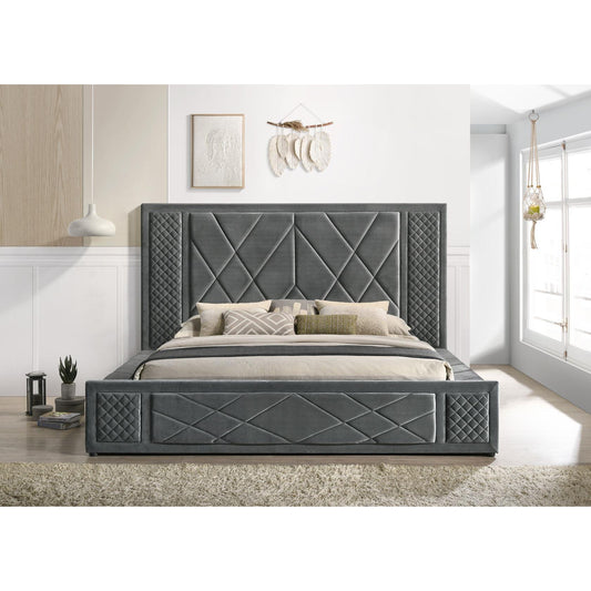 Generation Trade Amira 136031 Grey Queen Bed IMAGE 1