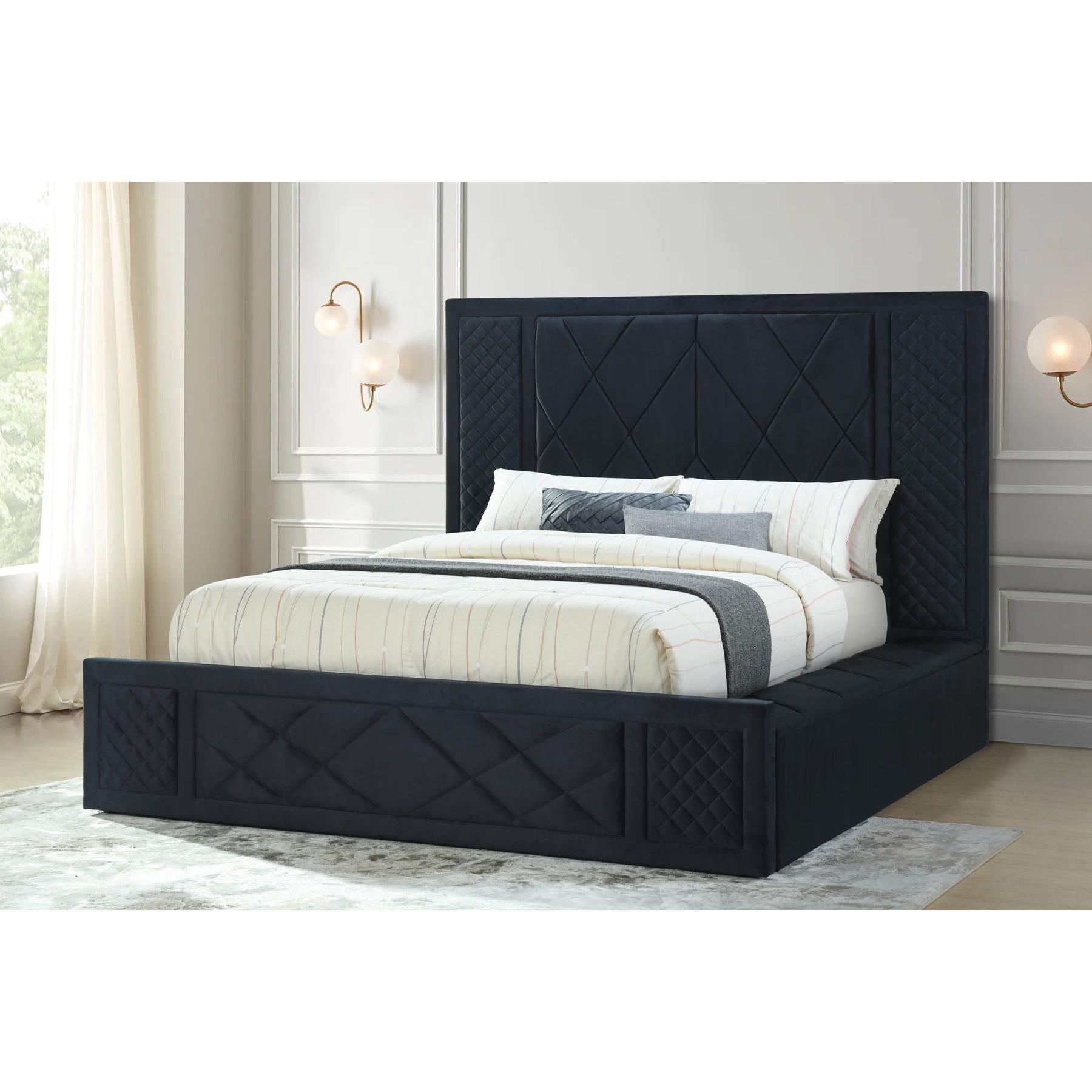 Generation Trade Amira 136231 Black Queen Bed IMAGE 1