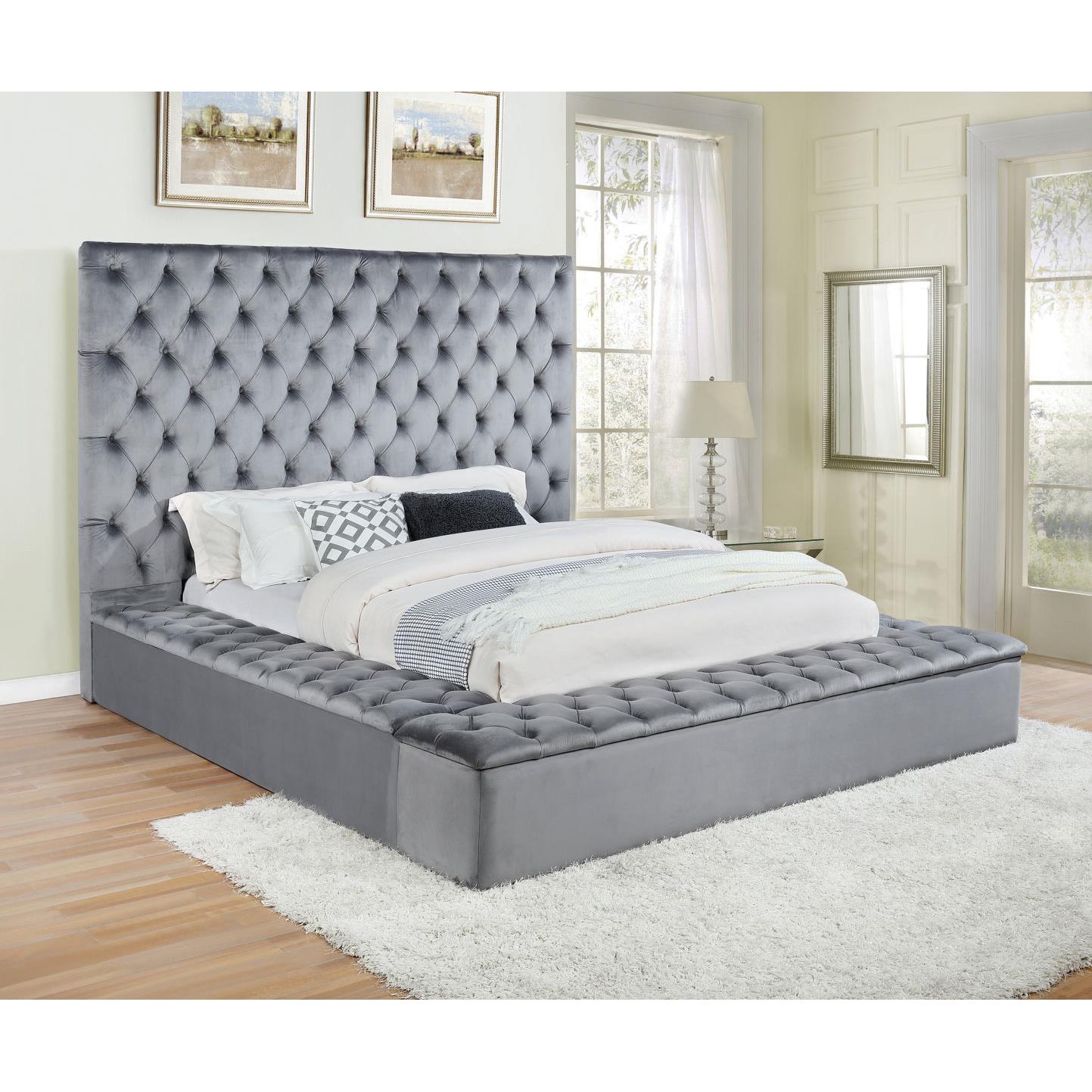 Generation Trade Elegante 154131 Queen Bed - Grey IMAGE 1