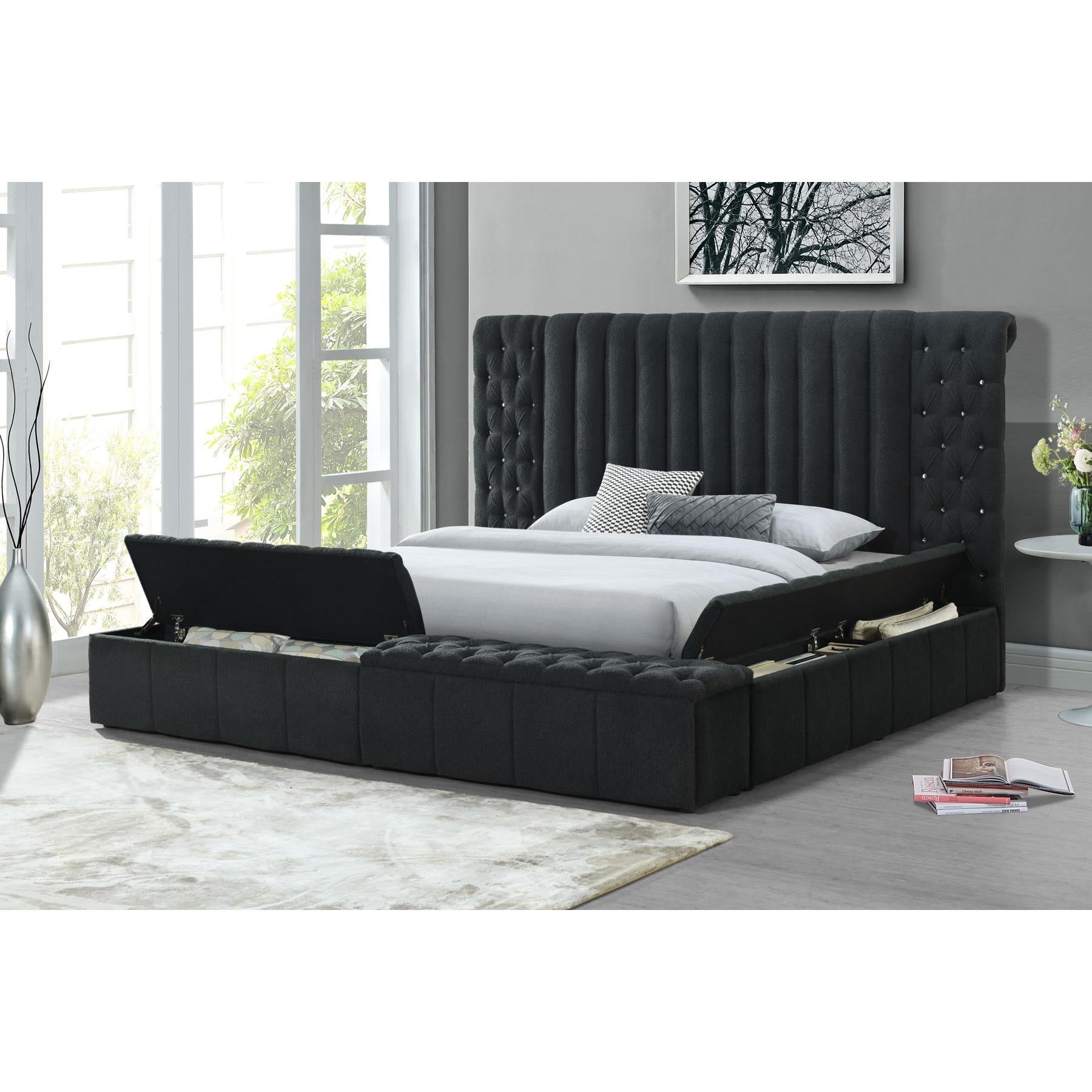 Generation Trade Jasmine 133041 King Bed - Charcoal IMAGE 1
