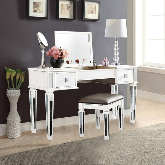 Generation Trade Juliet 176100 Vanity/Stool Set - White IMAGE 1