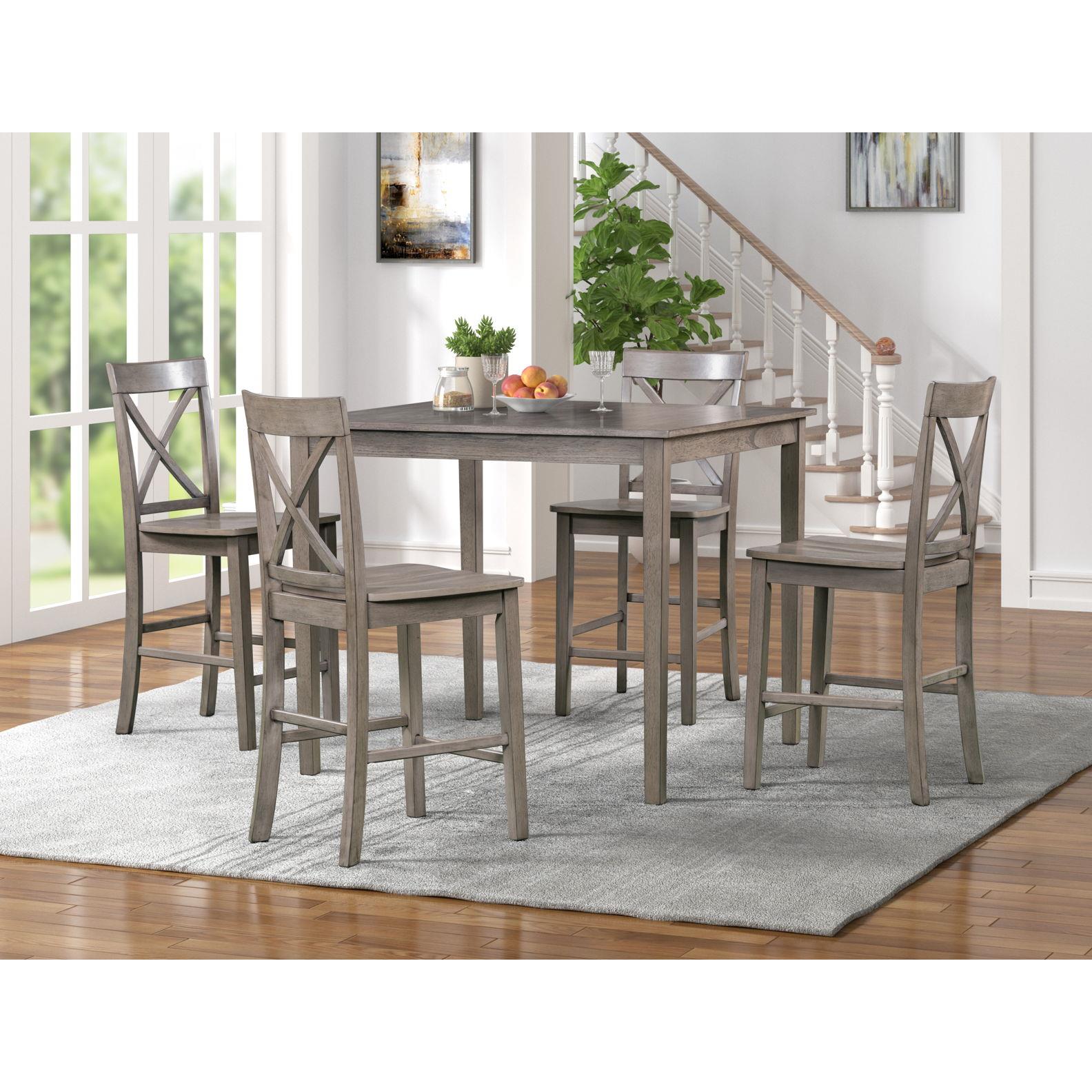 Generation Trade Lakewood 306320 Pub Table + 4 Stools - Grey IMAGE 1
