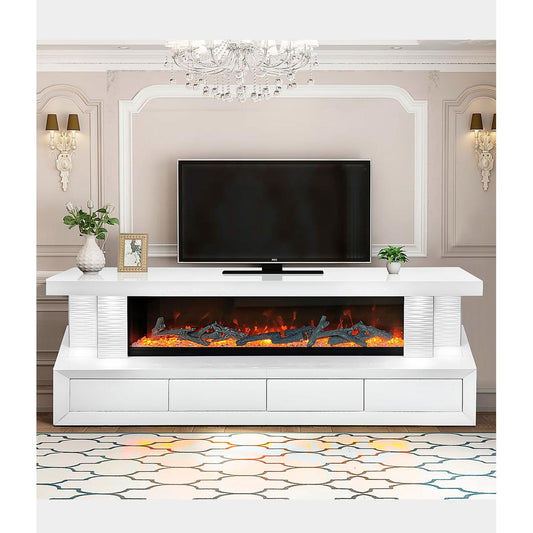 Generation Trade Linx 715109 TV Stand/ Fireplace - White IMAGE 1