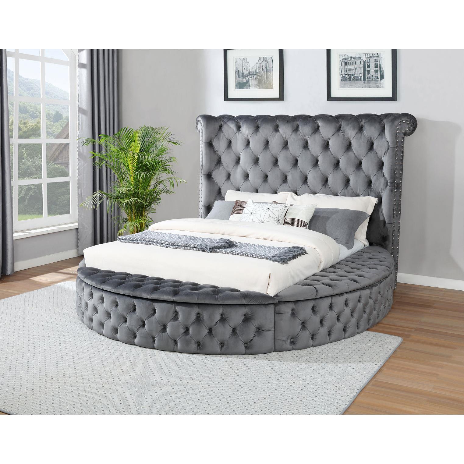 Generation Trade Serene-Nest 155141 Grey King Bed IMAGE 1