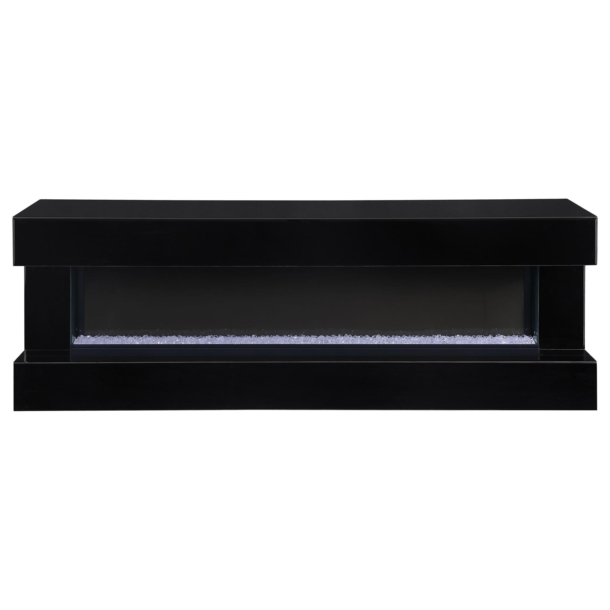 Coaster Furniture Vallerie 710022 71" TV Stand with Visual Flame Box - Black IMAGE 3