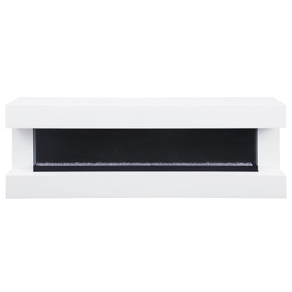 Coaster Furniture Vallerie 710023 71" TV Stand with Visual Flame Box - White IMAGE 3