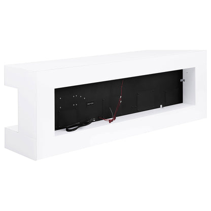 Coaster Furniture Vallerie 710023 71" TV Stand with Visual Flame Box - White IMAGE 5