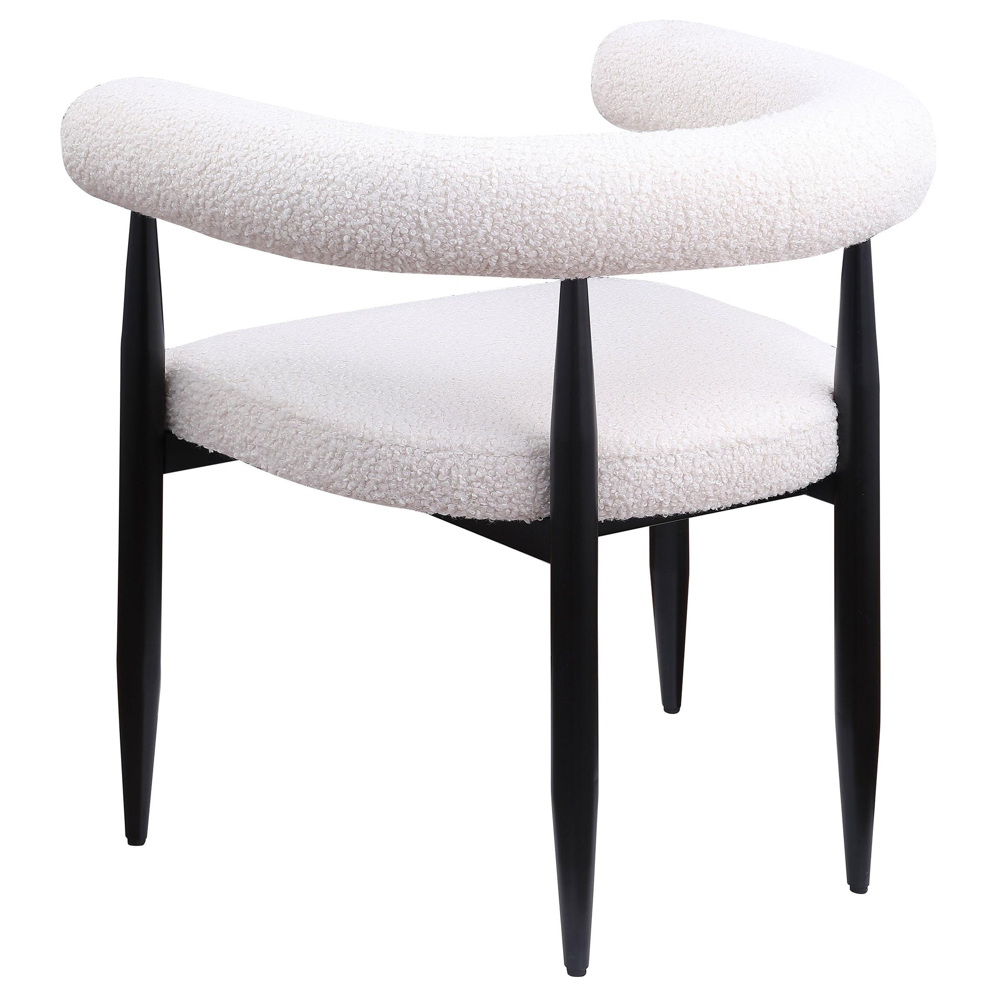 Coaster Furniture Dunmore 105782 Boucle Upholstered Dining Arm Chair - Cream IMAGE 6