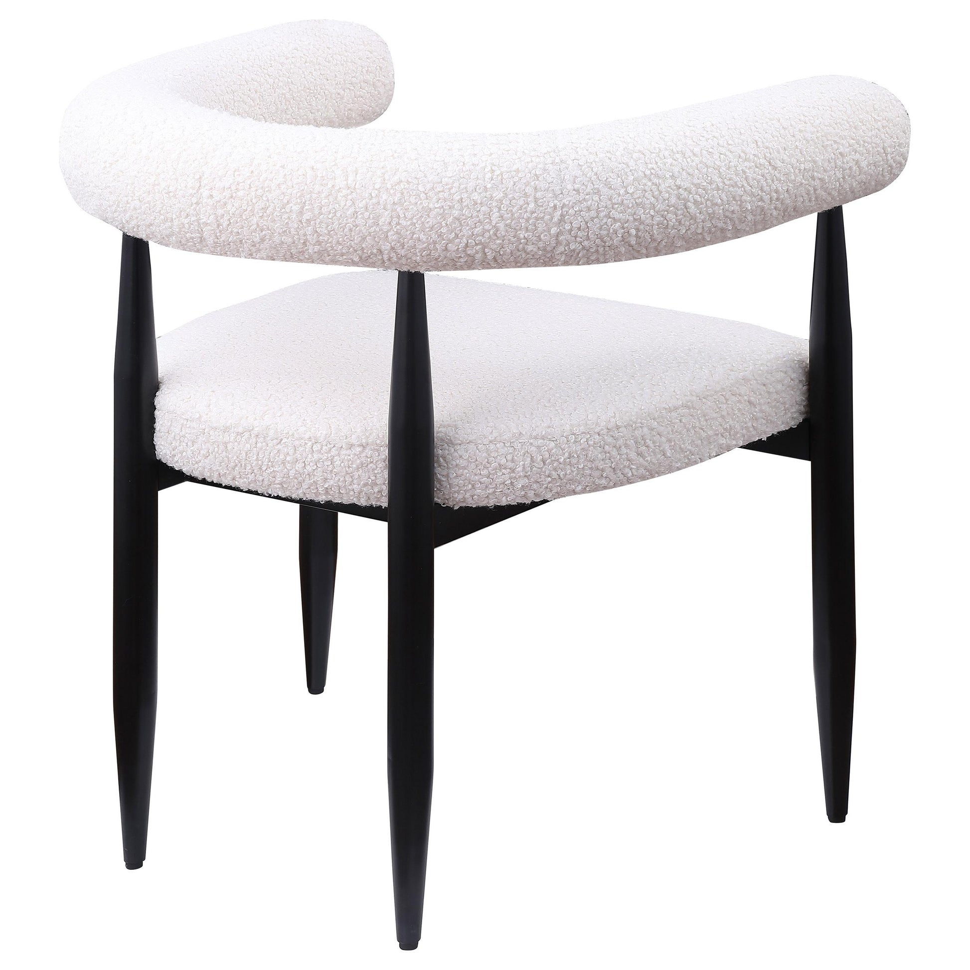 Coaster Furniture Dunmore 105782 Boucle Upholstered Dining Arm Chair - Cream IMAGE 7