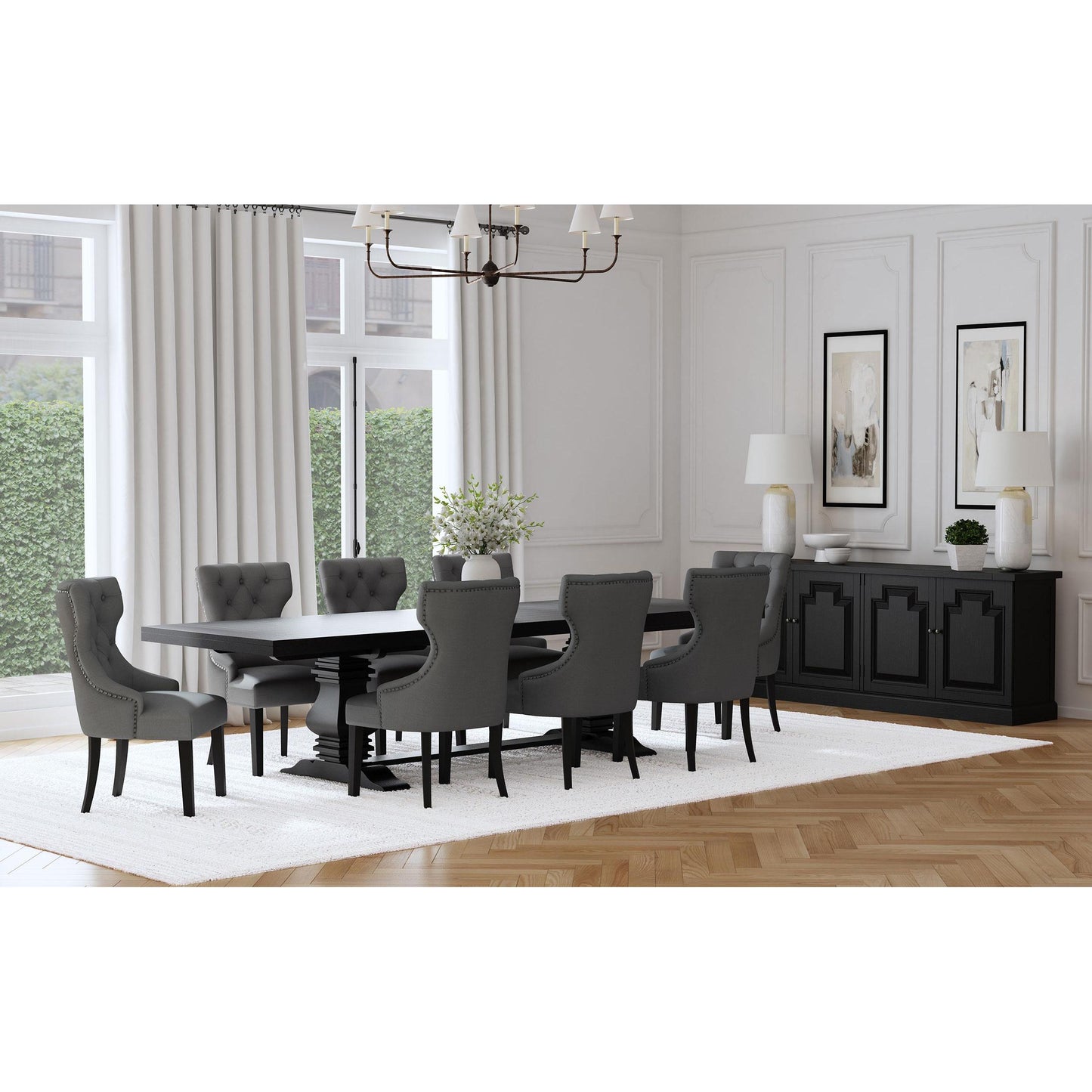  Coaster Furniture Florence 115531 126-inch Extension Dining Table - Distressed Black IMAGE 14