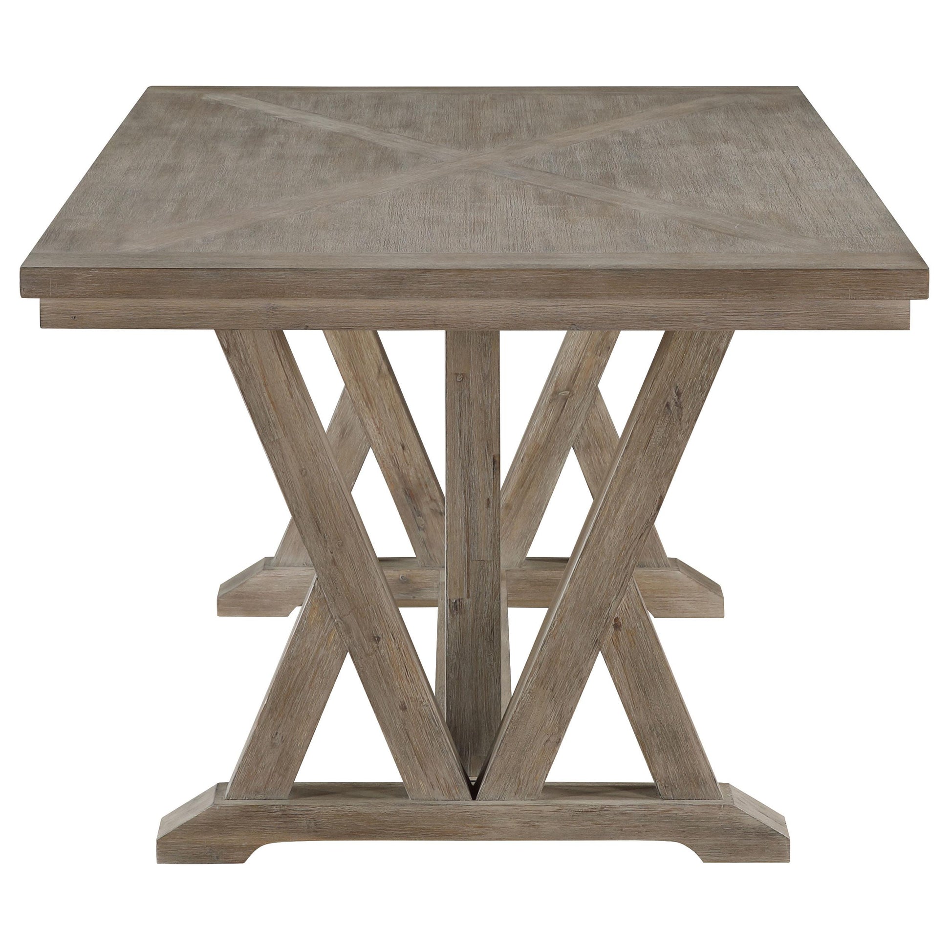 Coaster Furniture Cornelia 107441 Rectangular 82-inch Dining Table - Coastal Grey IMAGE 4