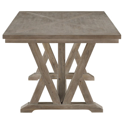 Coaster Furniture Cornelia 107441 Rectangular 82-inch Dining Table - Coastal Grey IMAGE 4