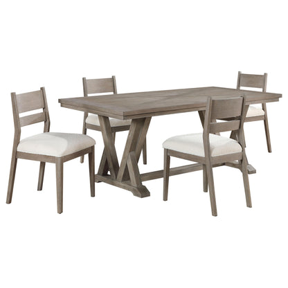 Coaster Furniture Cornelia 107441 Rectangular 82-inch Dining Table - Coastal Grey IMAGE 6