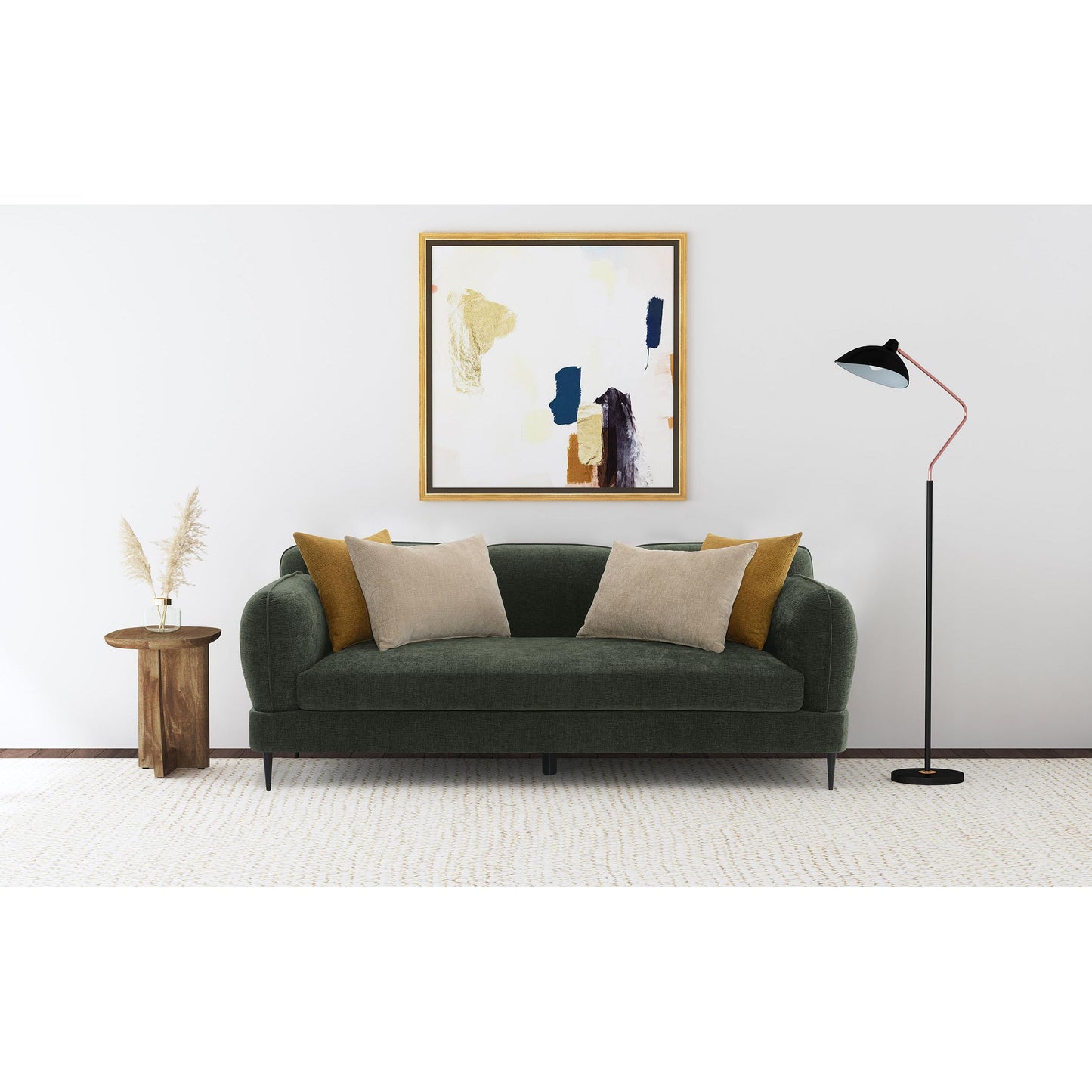  Coaster Furniture Jade 509131 Chenille Upholstered Modern Track Arm Sofa - Green IMAGE 8