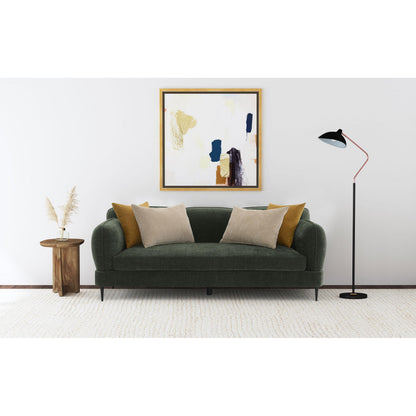  Coaster Furniture Jade 509131 Chenille Upholstered Modern Track Arm Sofa - Green IMAGE 8