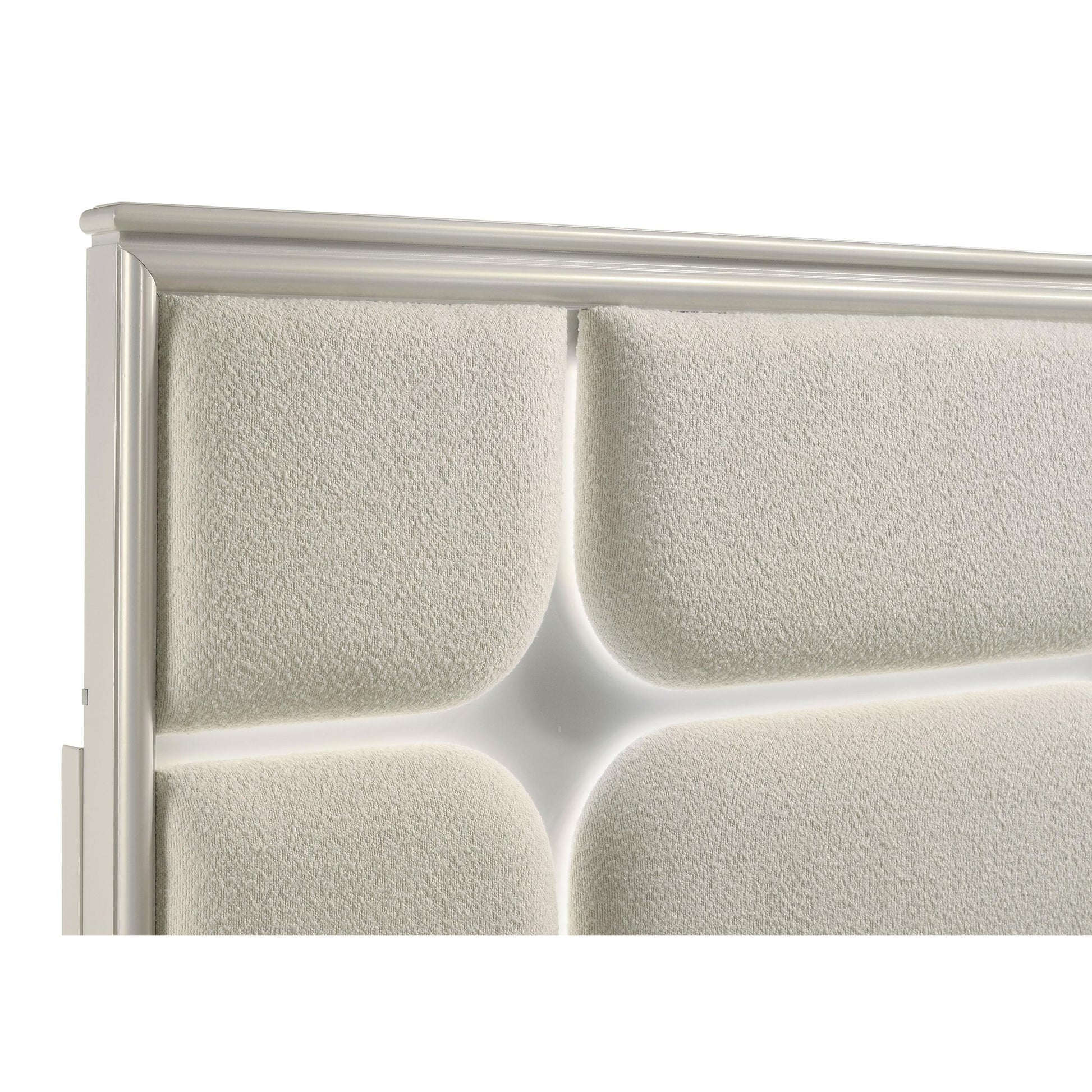 Coaster Furniture Olivia 224951Q Queen Panel Bed LED Headboard - Pearl White IMAGE 5