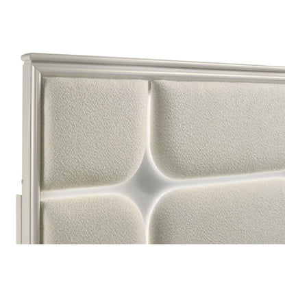 Coaster Furniture Olivia 224951Q Queen Panel Bed LED Headboard - Pearl White IMAGE 5