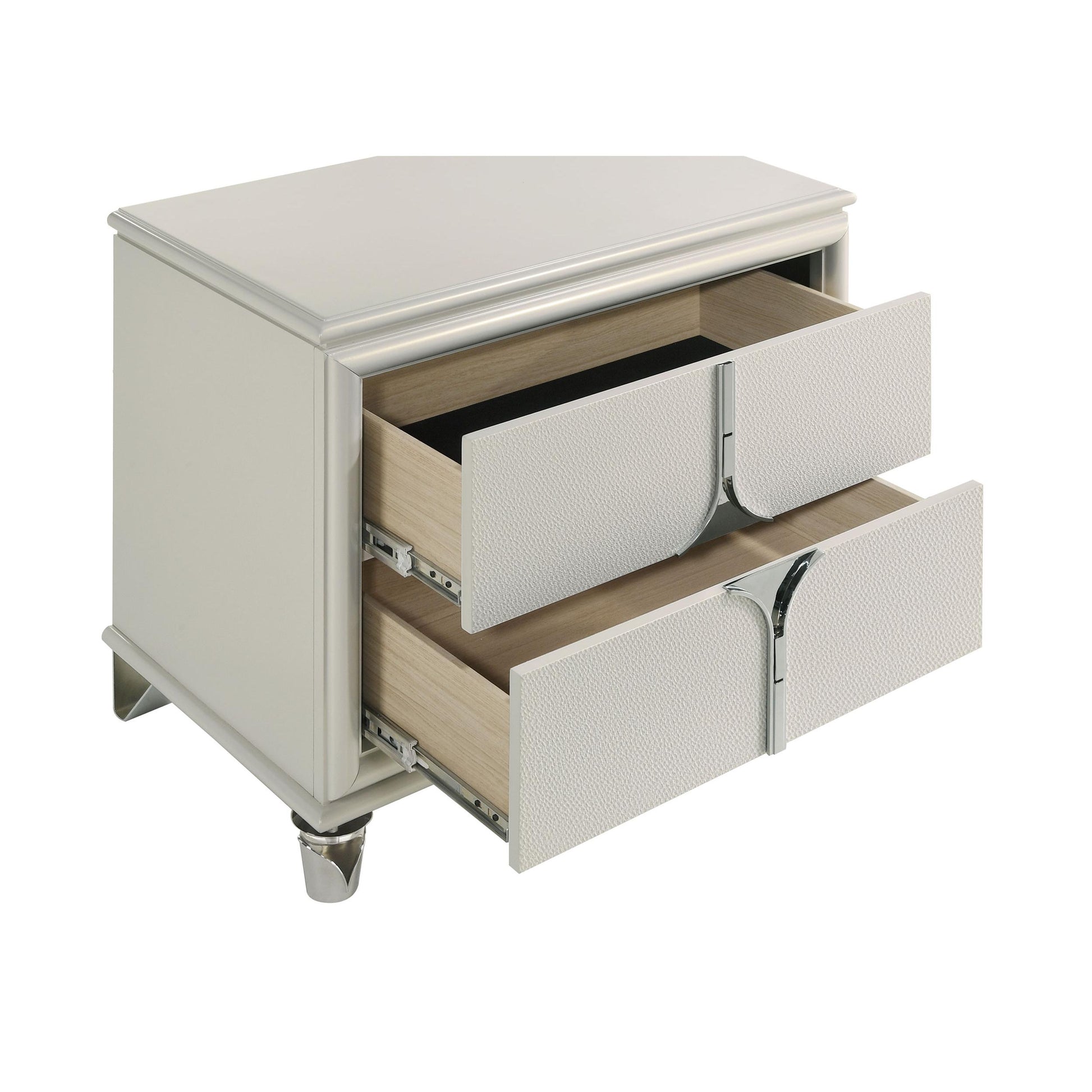 Coaster Furniture Olivia 224952 2-Drawer Nightstand Bedside Table - Pearl White IMAGE 10