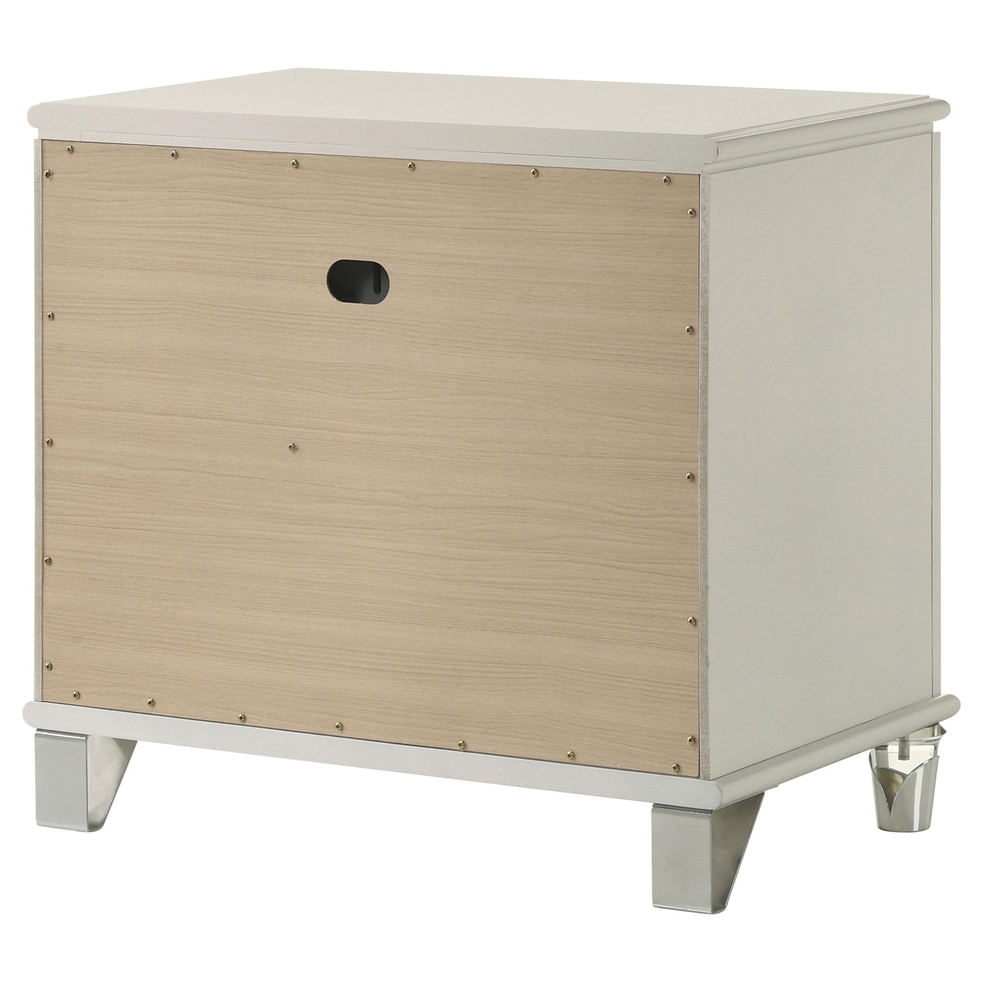 Coaster Furniture Olivia 224952 2-Drawer Nightstand Bedside Table - Pearl White IMAGE 8