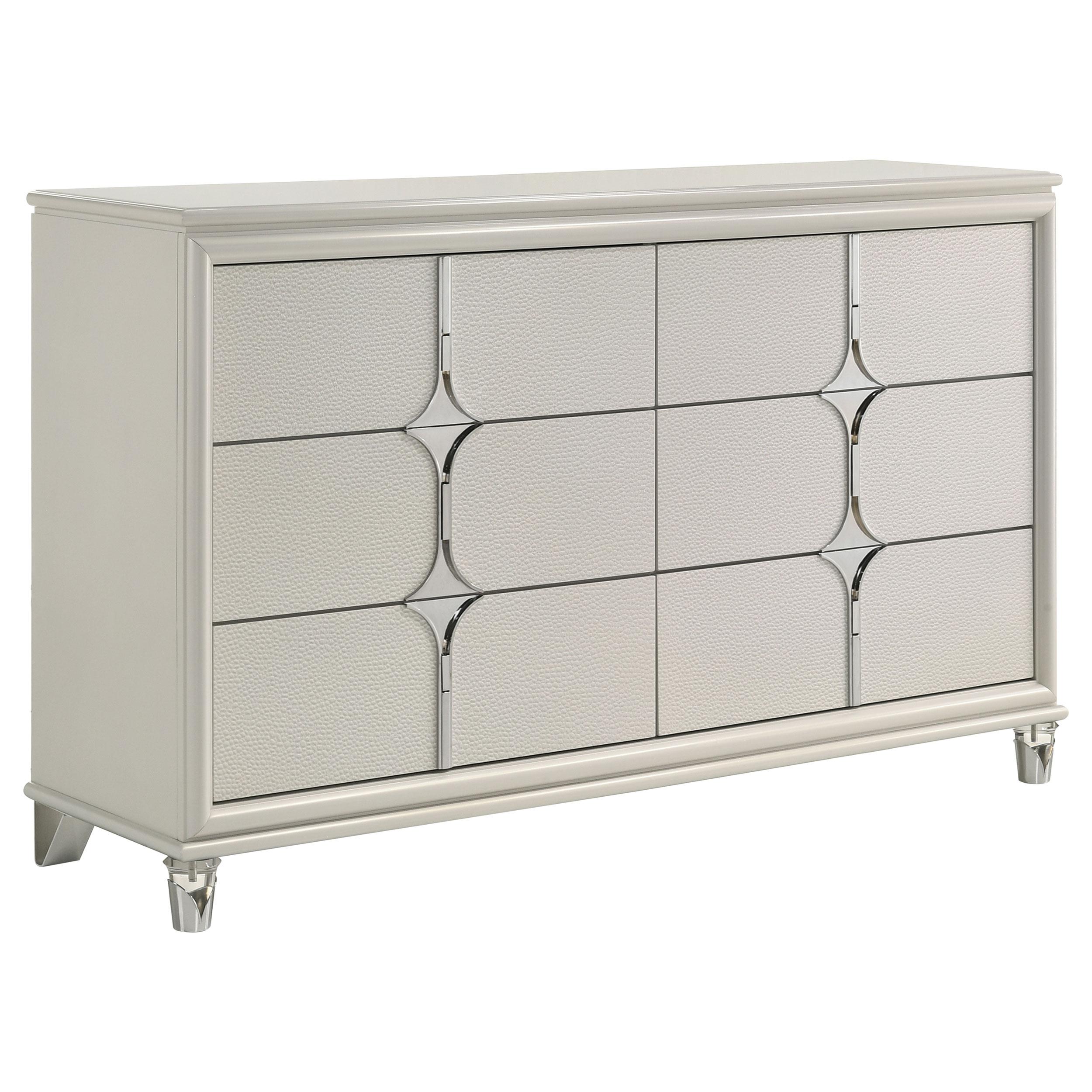 Coaster Furniture Olivia 224953 6-Drawer Dresser Cabinet - Pearl White IMAGE 1