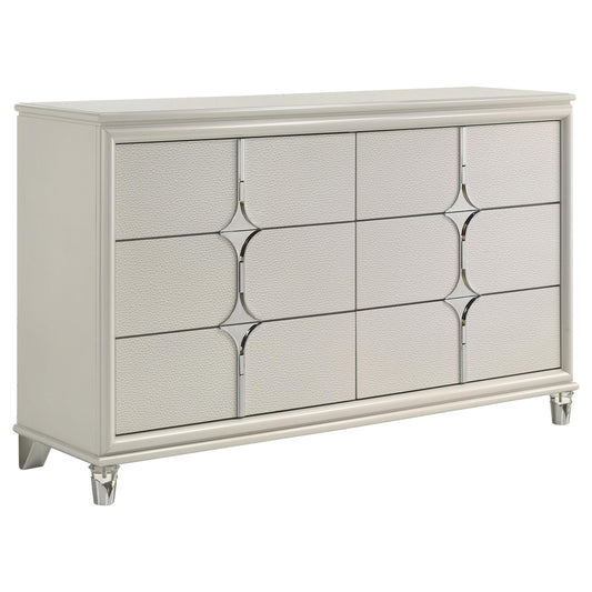 Coaster Furniture Olivia 224953 6-Drawer Dresser Cabinet - Pearl White IMAGE 1