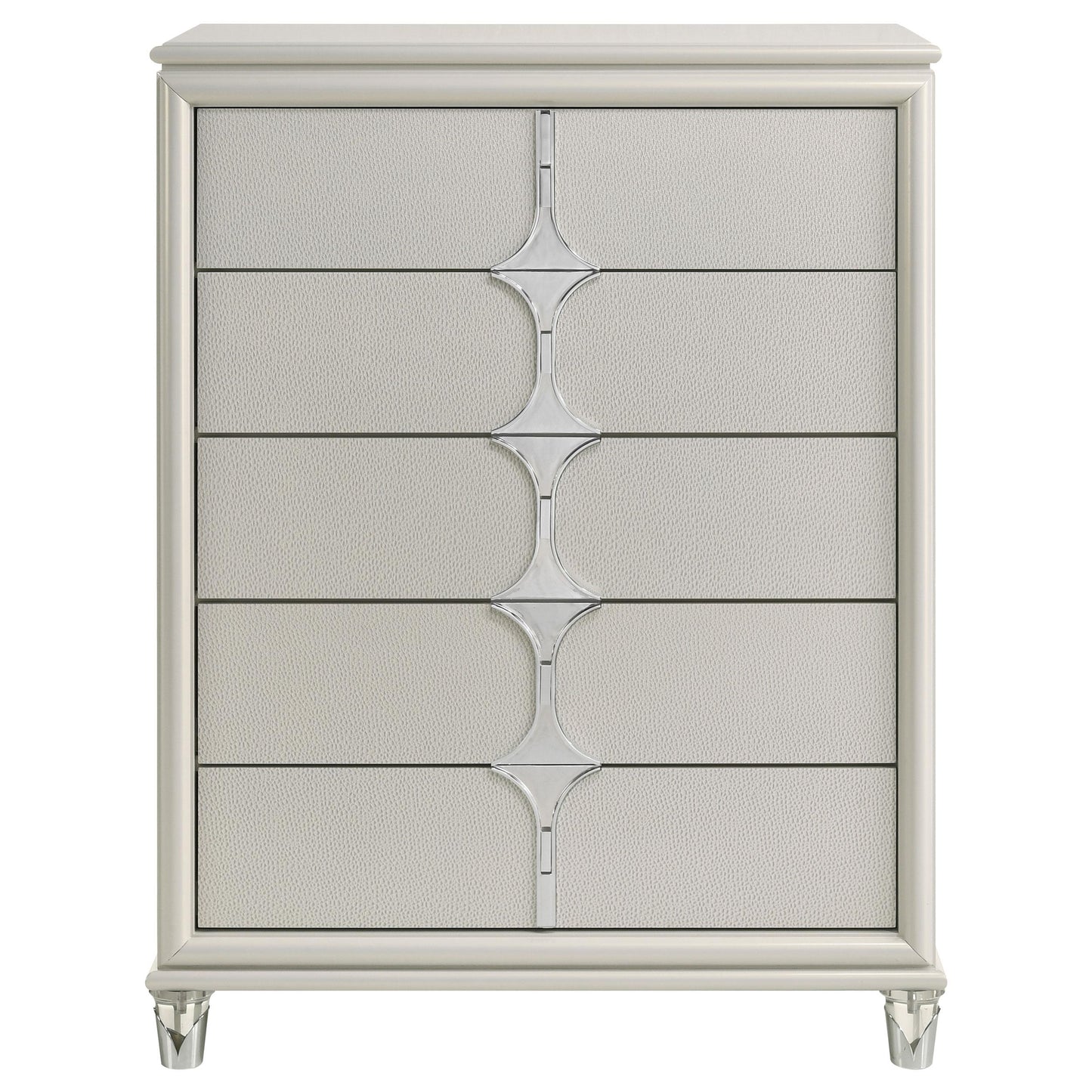Coaster Furniture Olivia 224955 5-Drawer Bedroom Chest of Drawers - Pearl White IMAGE 3