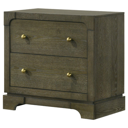 Coaster Furniture Gran Park 224932 2-Drawer Nightstand Bedside Table - Dark Cocoa IMAGE 4