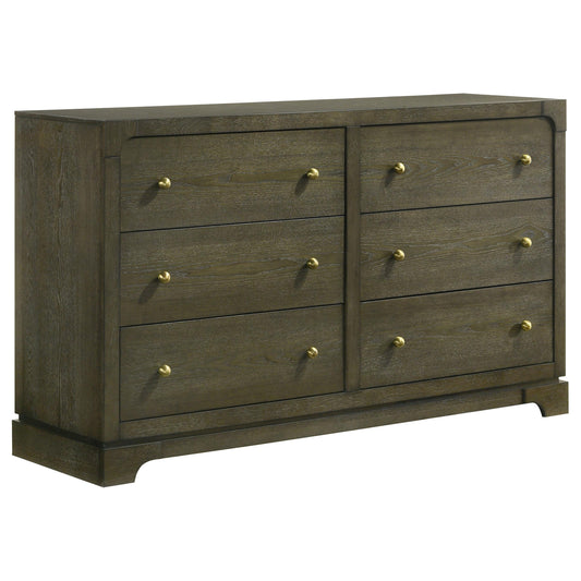 Coaster Furniture Gran Park 224933 6-Drawer Dresser Cabinet - Dark Cocoa IMAGE 1