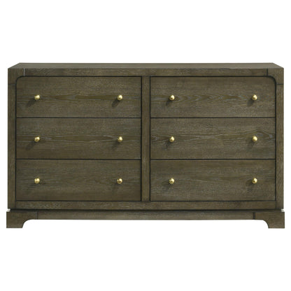 Coaster Furniture Gran Park 224933 6-Drawer Dresser Cabinet - Dark Cocoa IMAGE 3