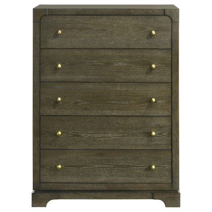 Coaster Furniture Gran Park 224935 5-Drawer Bedroom Chest of Drawers - Dark Cocoa IMAGE 3