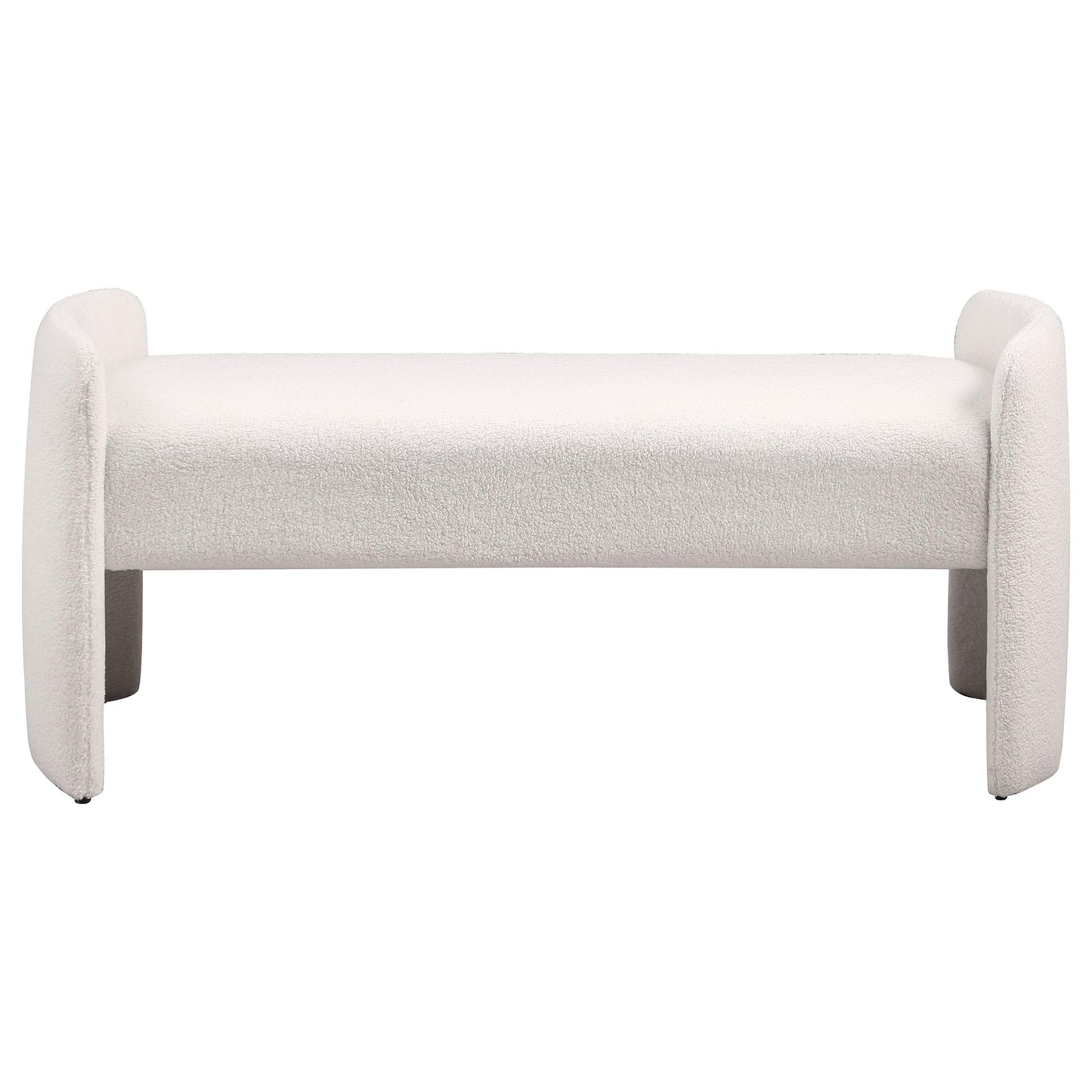  Coaster Furniture Peoria 910199 Velvet Upholstered Accent Bench - Ivory IMAGE 2