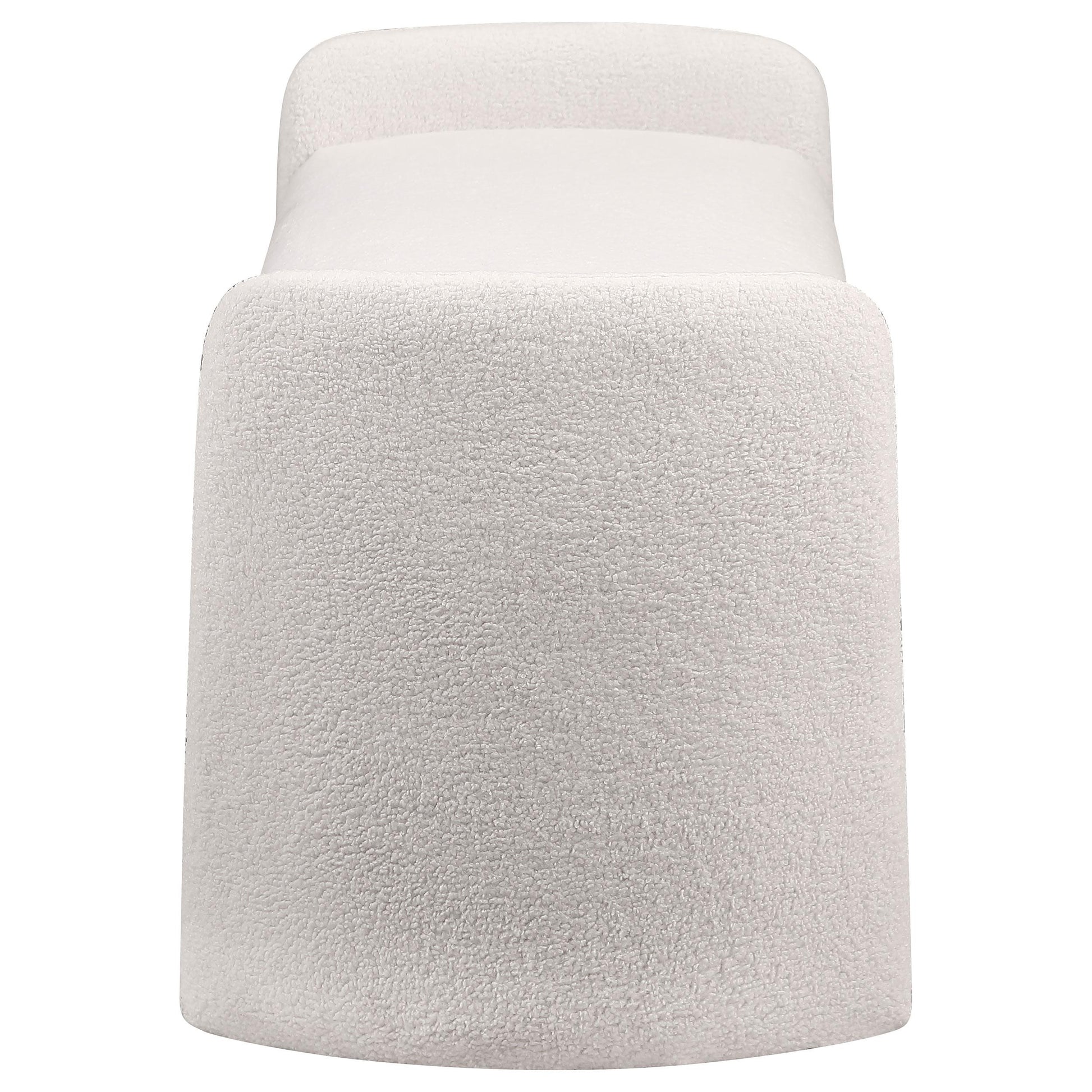  Coaster Furniture Peoria 910199 Velvet Upholstered Accent Bench - Ivory IMAGE 4