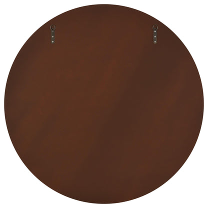 Coaster Furniture Dexter 961463 40 x 40 Inch Round Reeding Frame Wall Mirror - Brown IMAGE 4