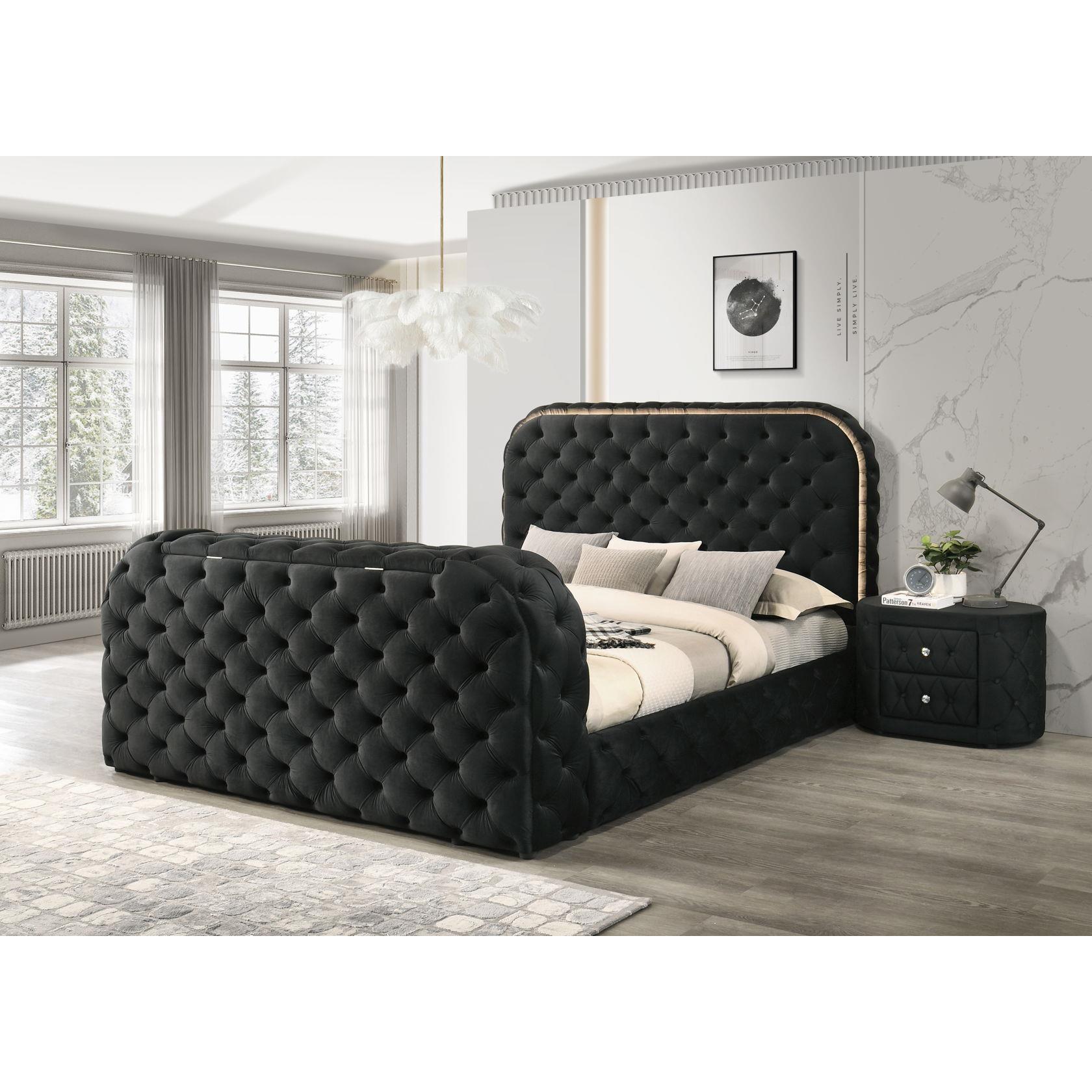 Generation Trade Valentina 132241 King Bed - Black IMAGE 1