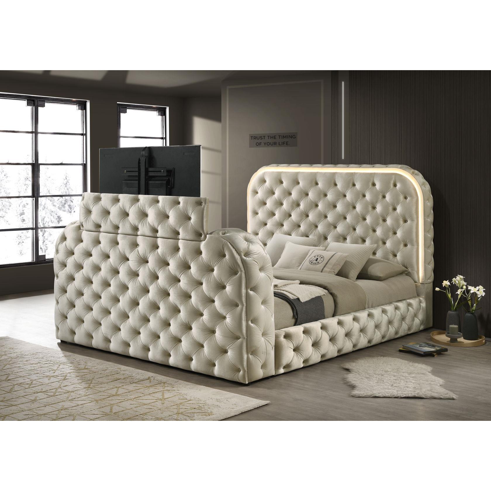 Generation Trade Valentina 132541 King Bed - Cream IMAGE 1