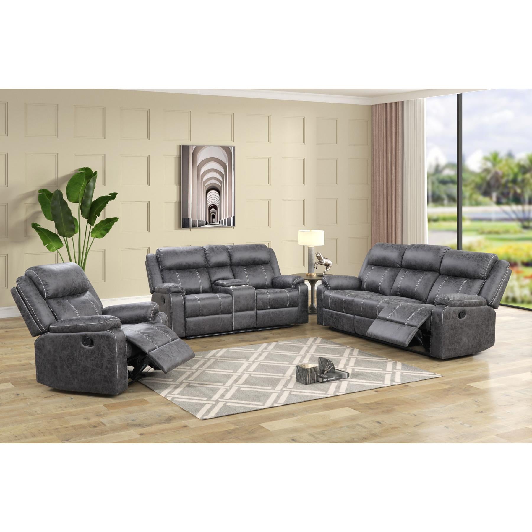 Generation Trade Lucca 679022 Glider Recliner - Grey IMAGE 1