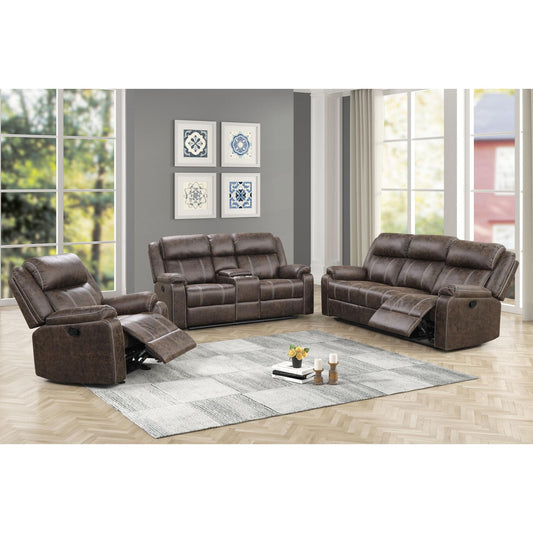 Generation Trade Lucca 679322 Glider Recliner - Brown IMAGE 1
