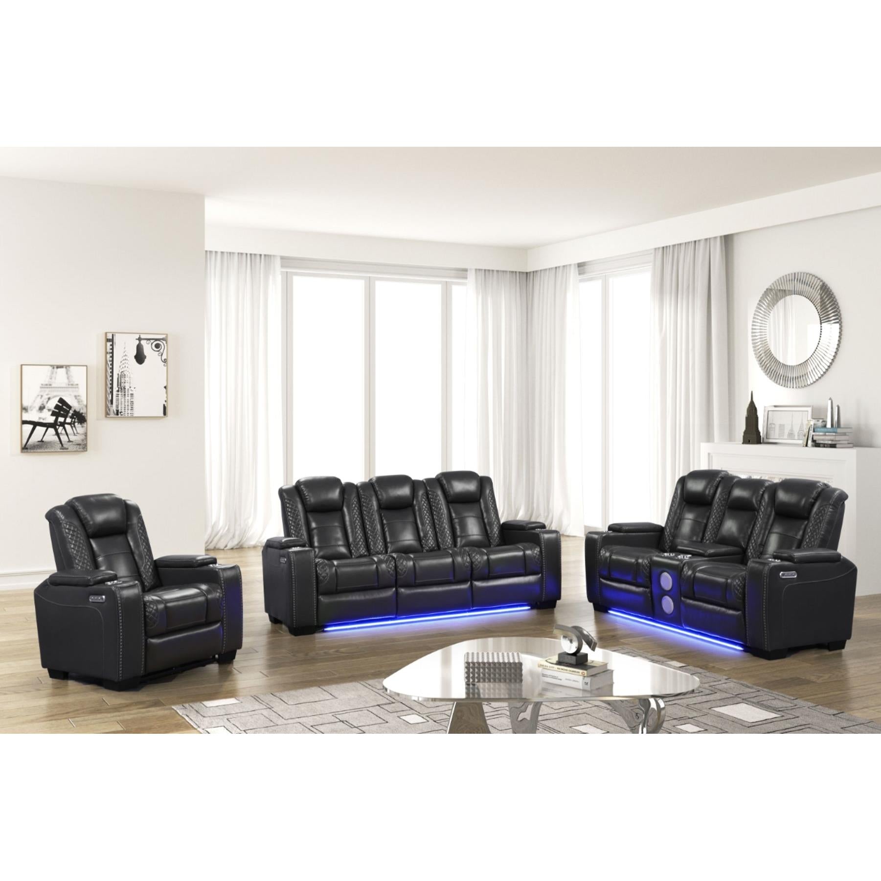 Generation Trade Journey 602292 Power Single Recliner - Black IMAGE 1