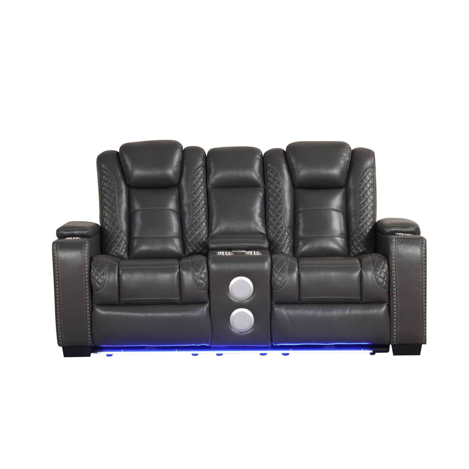 Generation Trade Journey 602091 Grey Power Loveseat Console - Grey IMAGE 1