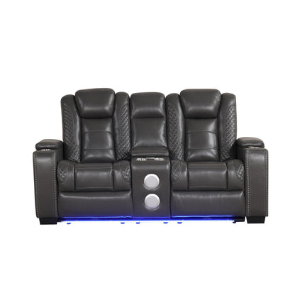 Generation Trade Journey 602091 Grey Power Loveseat Console - Grey IMAGE 1