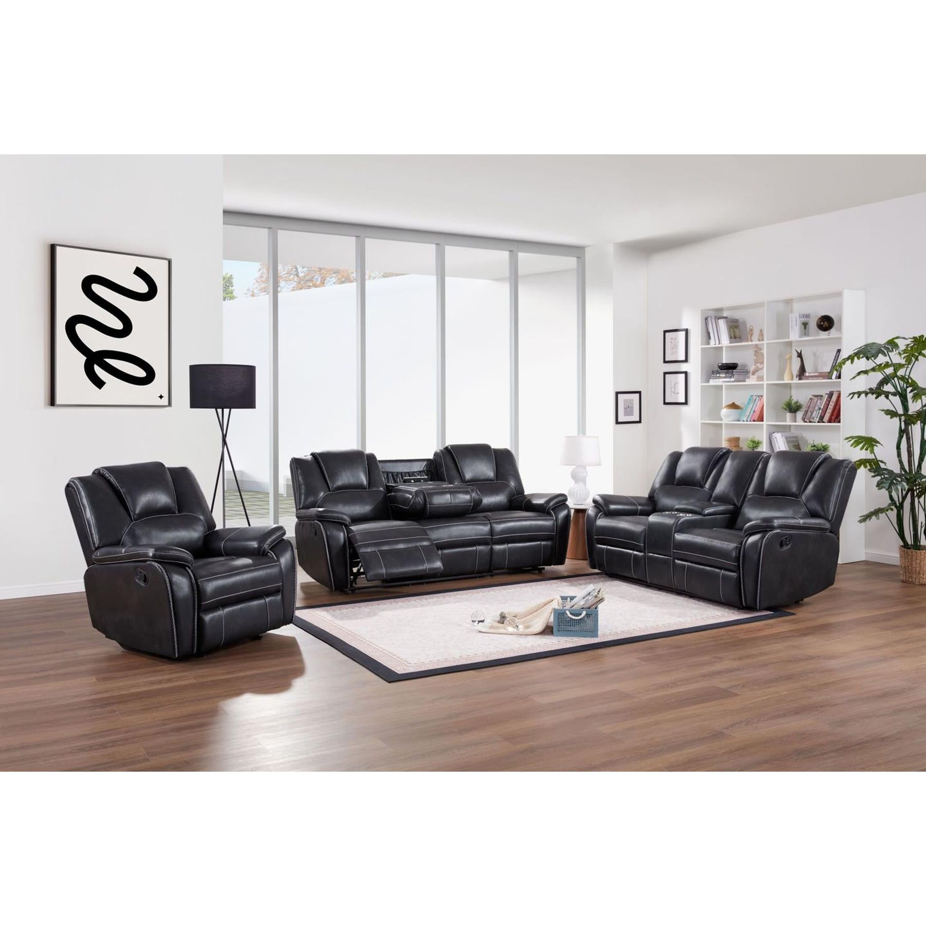 Generation Trade Granada 606242 Recliner - Black IMAGE 1