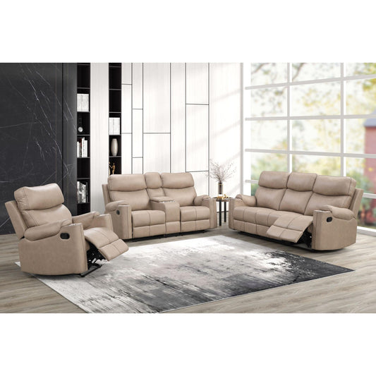 Generation Trade Frisco 678322 Glider Recliner - Tan IMAGE 1