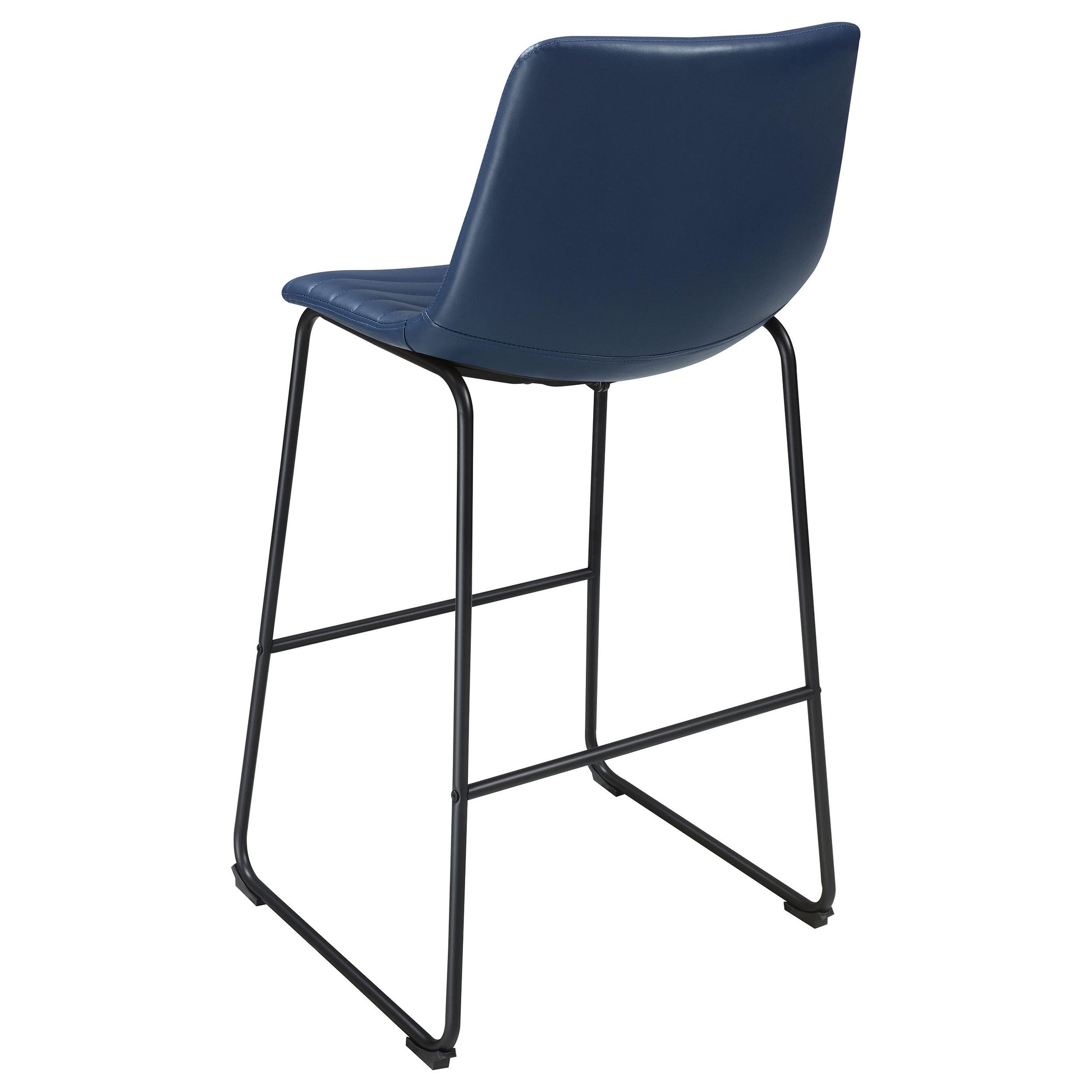  Coaster Furniture Zuni 107208 Faux Leather Upholstered Counter Chair - Blue IMAGE 6