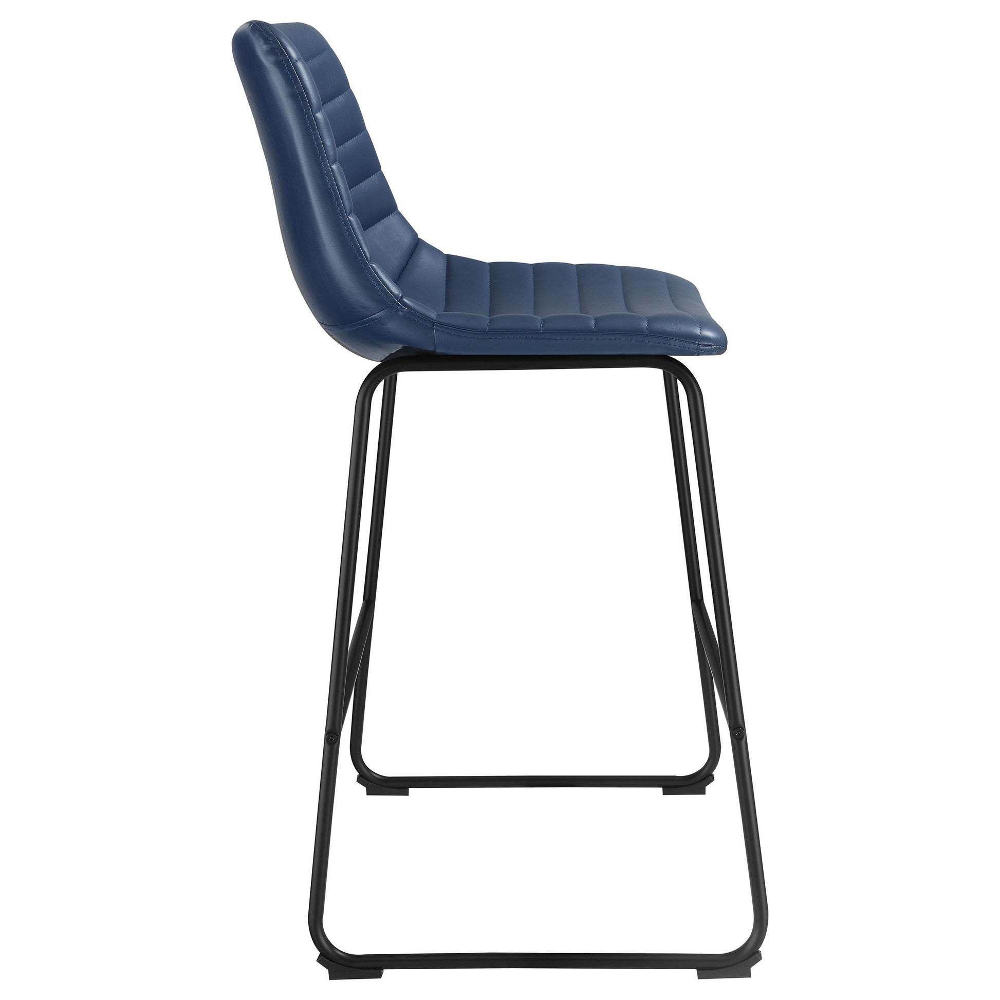  Coaster Furniture Zuni 107208 Faux Leather Upholstered Counter Chair - Blue IMAGE 8