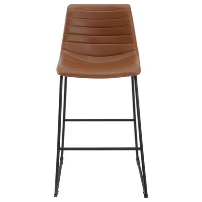 Coaster Furniture Zuni 107219 Faux Leather Upholstered Bar Chair - Saddle IMAGE 3