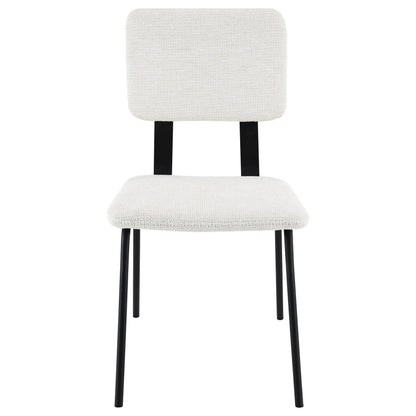 Coaster Furniture Calla 108022 Fabric Upholstered Dining Side Chair - White IMAGE 3