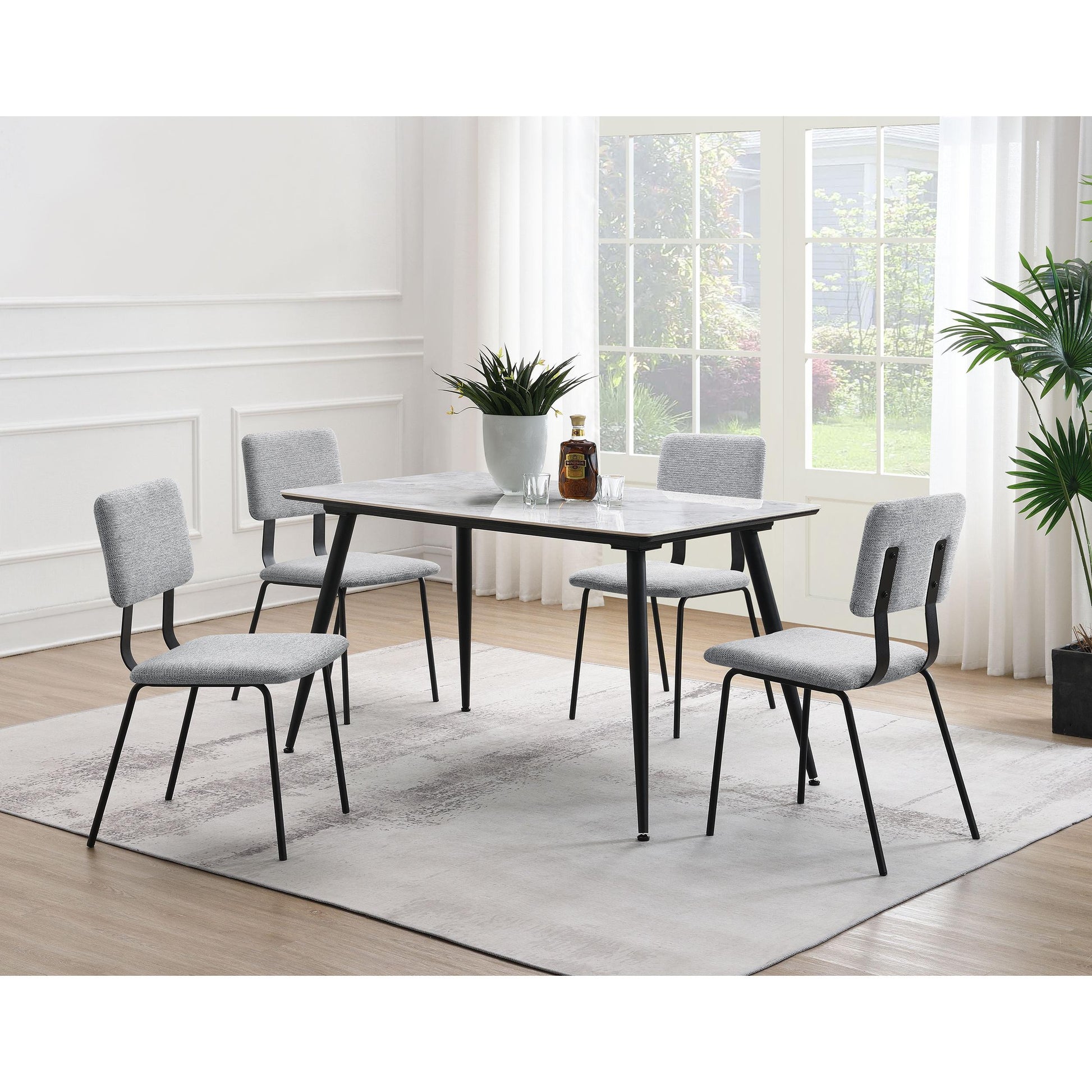 Coaster Furniture Calla 108062 Fabric Upholstered Dining Side Chair - Grey IMAGE 9