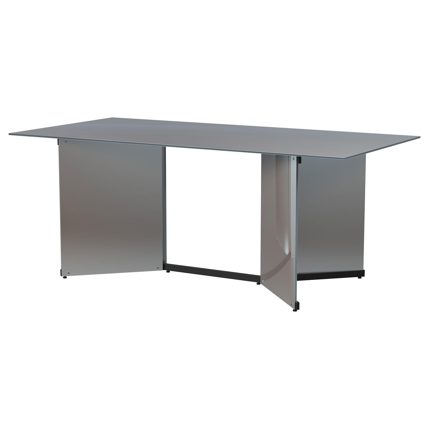 Coaster Furniture Emery 108091 76-inch Rectangular Mirrored Dining Table - Silver IMAGE 3